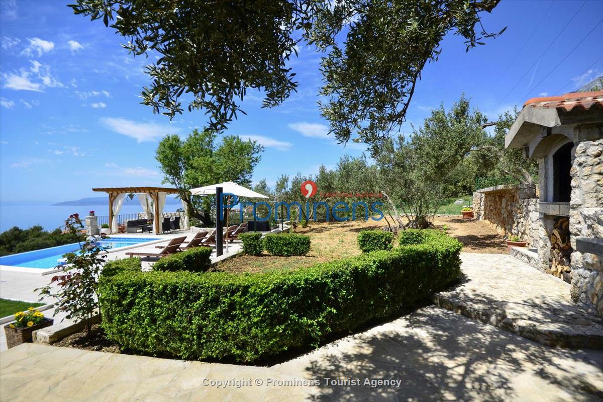 Bezaubernde Villa Mendula in Puharici mit beheiztem Infinity-Pool - Entspannter Urlaub oberhalb von Makarska, Kroatien