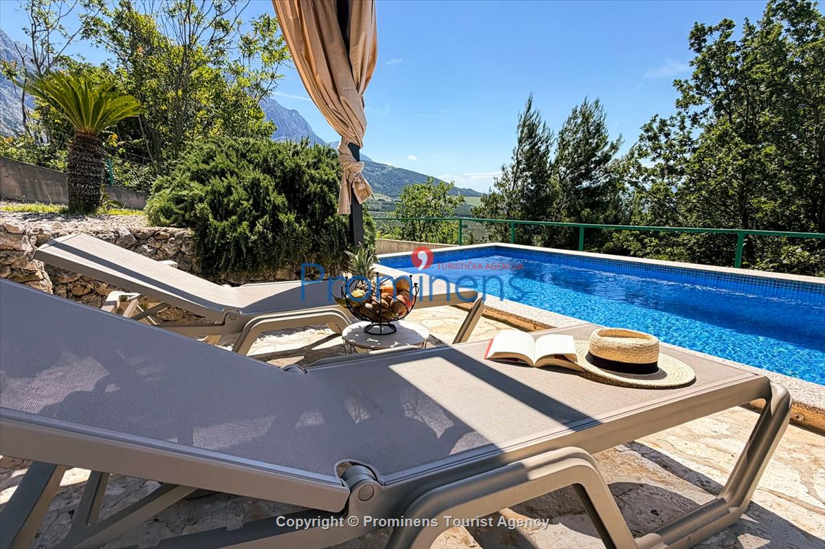 Ferienhaus Vista Mare – Pool, Meerblick, Baška Voda für 2 Personen