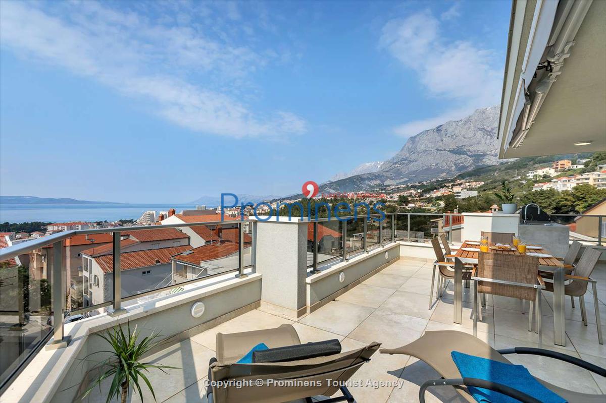 Luxus Penthouse City view oberhalb der Altstadt von Makarska mit Meerblick und erstklassiger Ausstattung