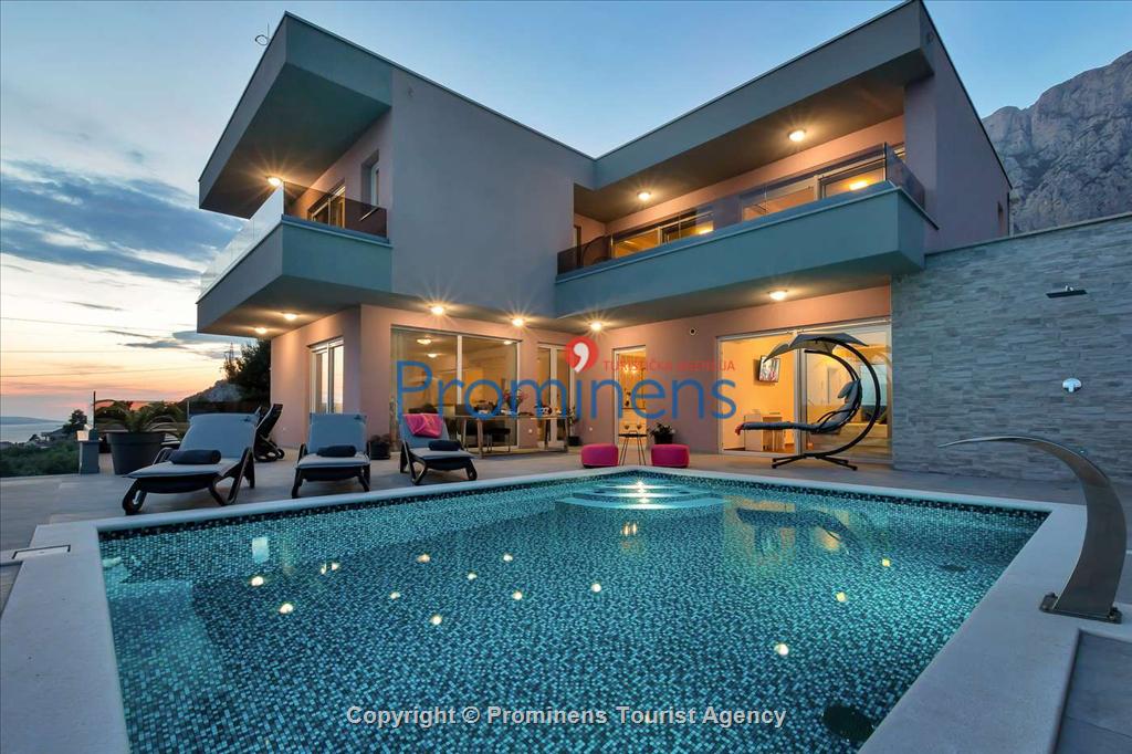 Luxus Ferienhaus Villa Astra mit beheiztem Pool und Meerblick in Makarska mieten